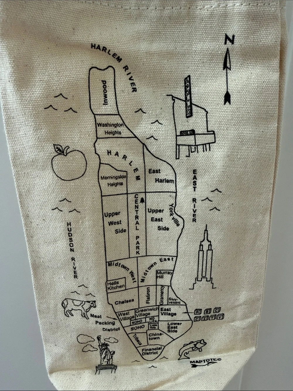 Map Totes durable natural